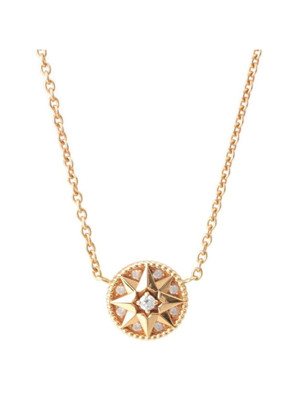 Dior Rose Des Vins Diamond Necklace Gold - Picture 1 of 8